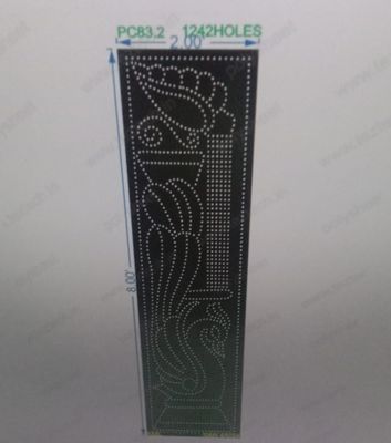 PLLR83.2 PILLER 8X2 FEET 1014 HOLES BORDER HOLES 228 TOTAL HOLES 1242