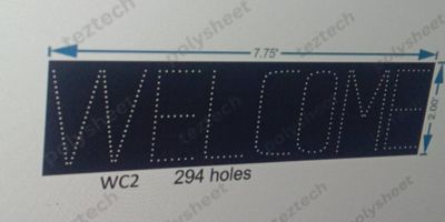 WC2 WELCOME SINGLE LINE 2X7.75 FT  294 HOLES