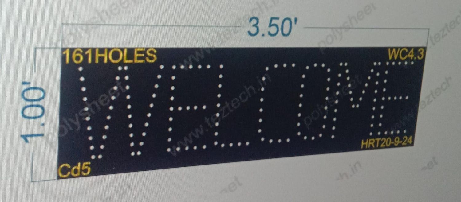 WC4.3 WELCOME SINGLE LINE 1X3.5  FEET 161 HOLES