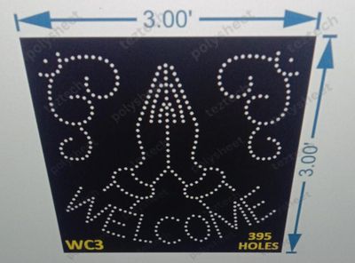 WC3 WELCOME WITH HAND 395 HOLES