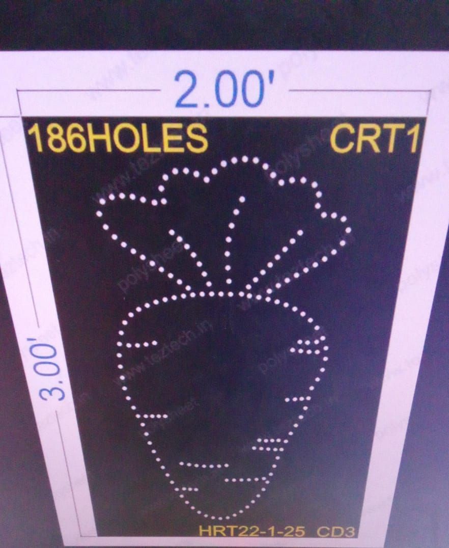 CRT1 CARROT  1 PART 3X2 FEET 186 HOLES