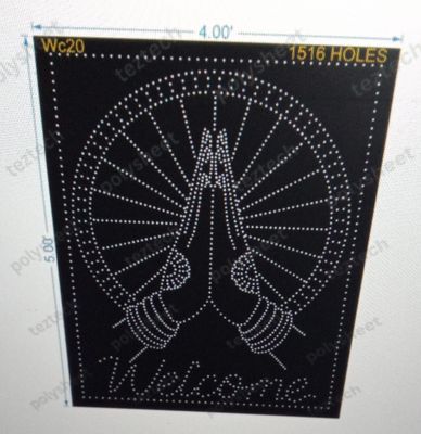 WC20 WELCOME 5x4FT 1516 HOLES