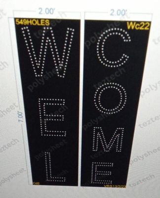 WC22 WELCOME SHEET 7X4 FT 549HOLES 2PARTS