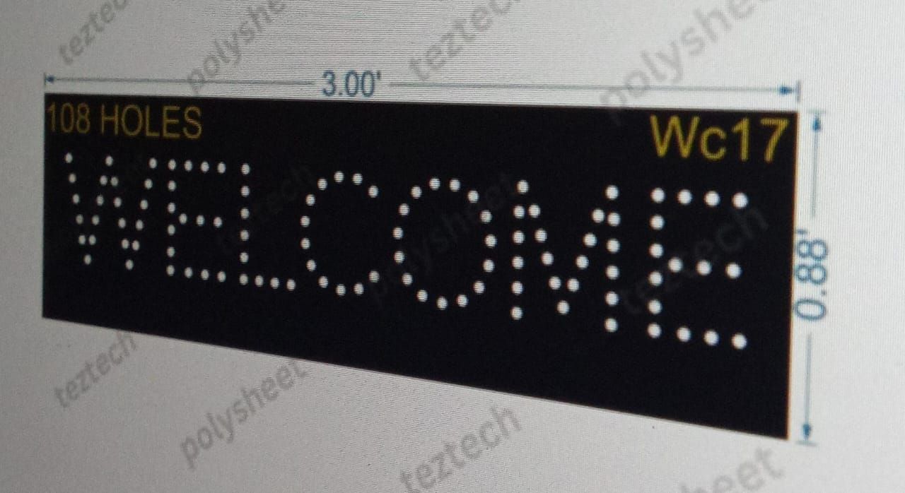 WC17 WELCOME 0.88X3 108 HOLES