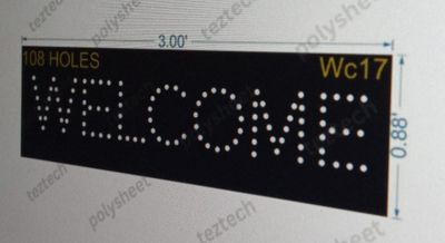 WC17 WELCOME 0.88X3 108 HOLES