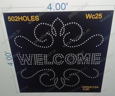 WC25 WELCOME SHEET 4X4 FT 502HOLES