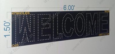 WC29 WELCOME 1.5X6 FEET 479 HOLES