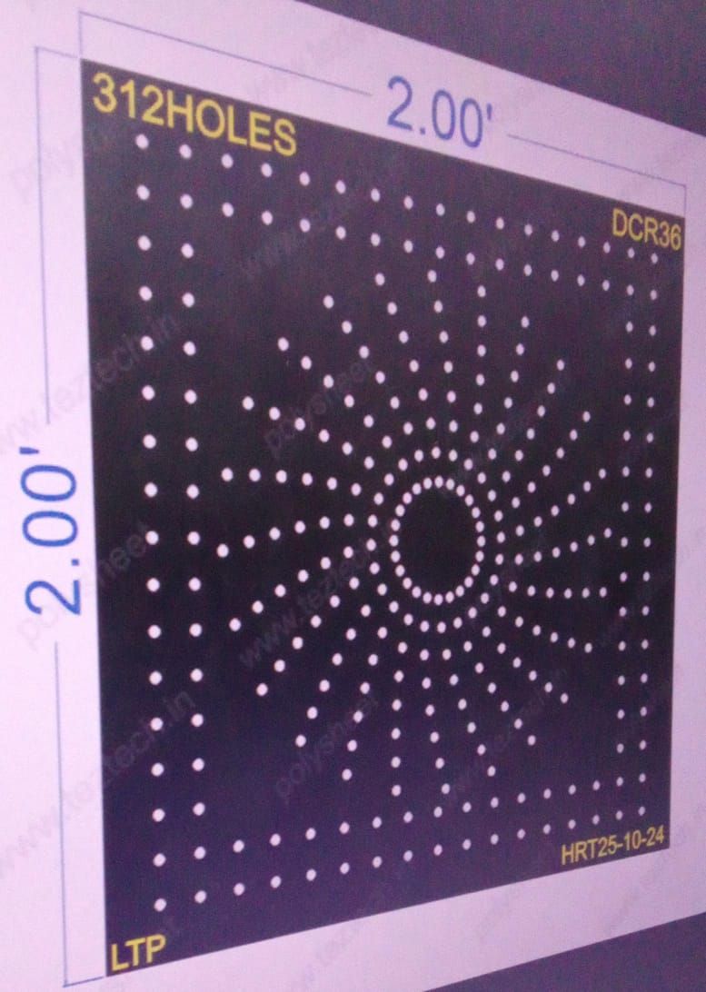 DCR36 DESIGNER CIRCLE 2X2 FEET 312 HOLES