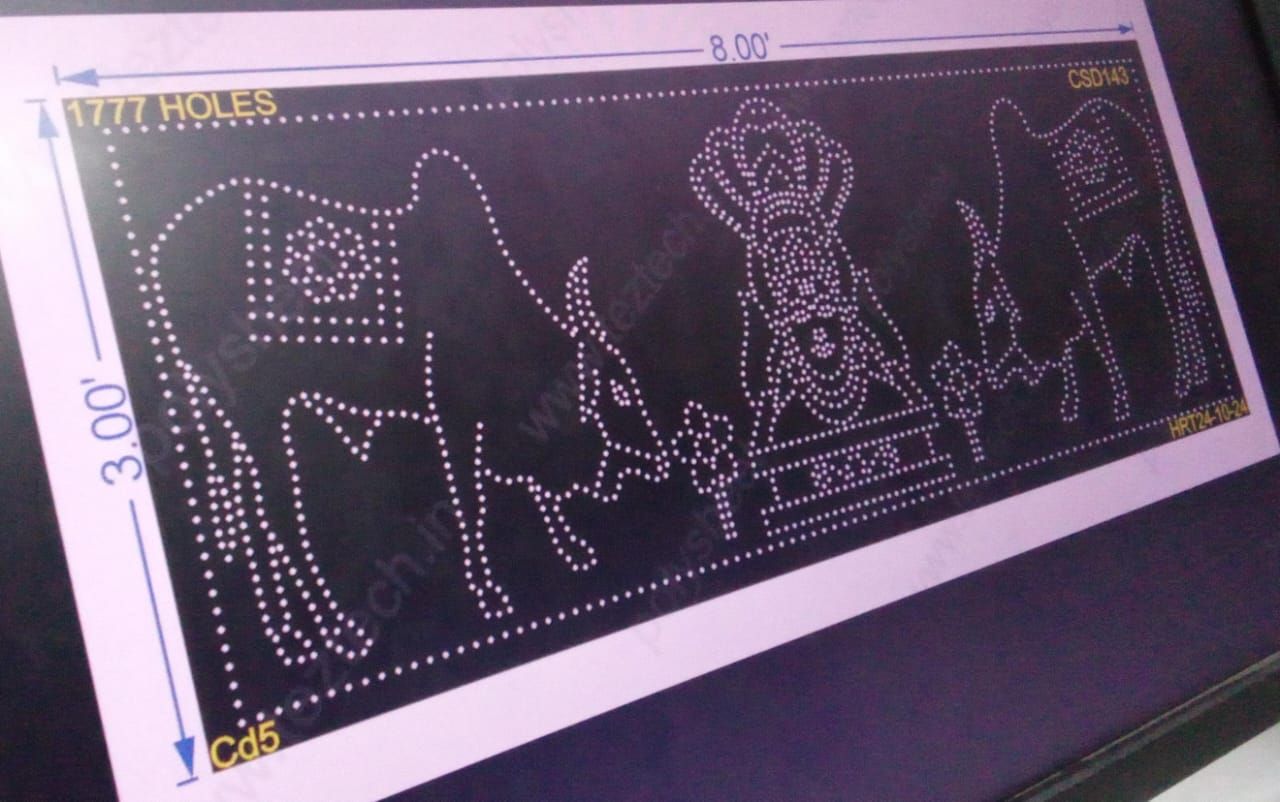 CSD143  CUSTOM DESIGN 3X8 FEET 1777 HOLES