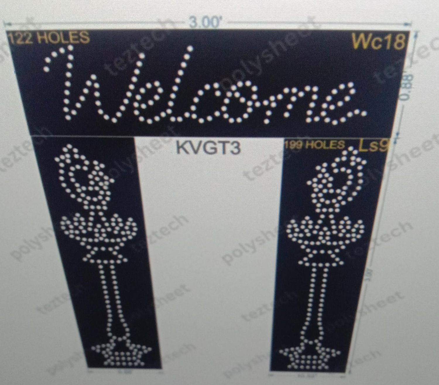 KVGT3 WELCOME GATE  520 HOLES