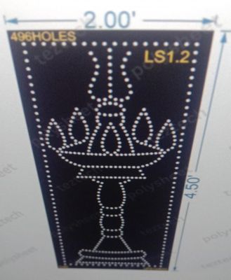 LS1.2 LAMP STAND 2X4.5 FT 496 HOLES