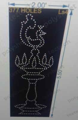 LS4	LAMP STAND  5.50X2 FEET  377 HOLES