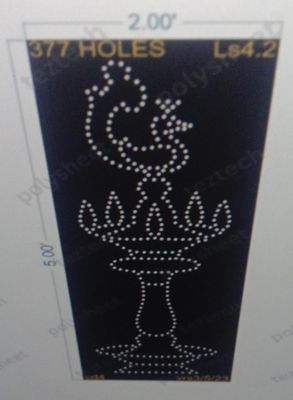 LS4.2 LAMP STAND 5X2 FEET  377 HOLES