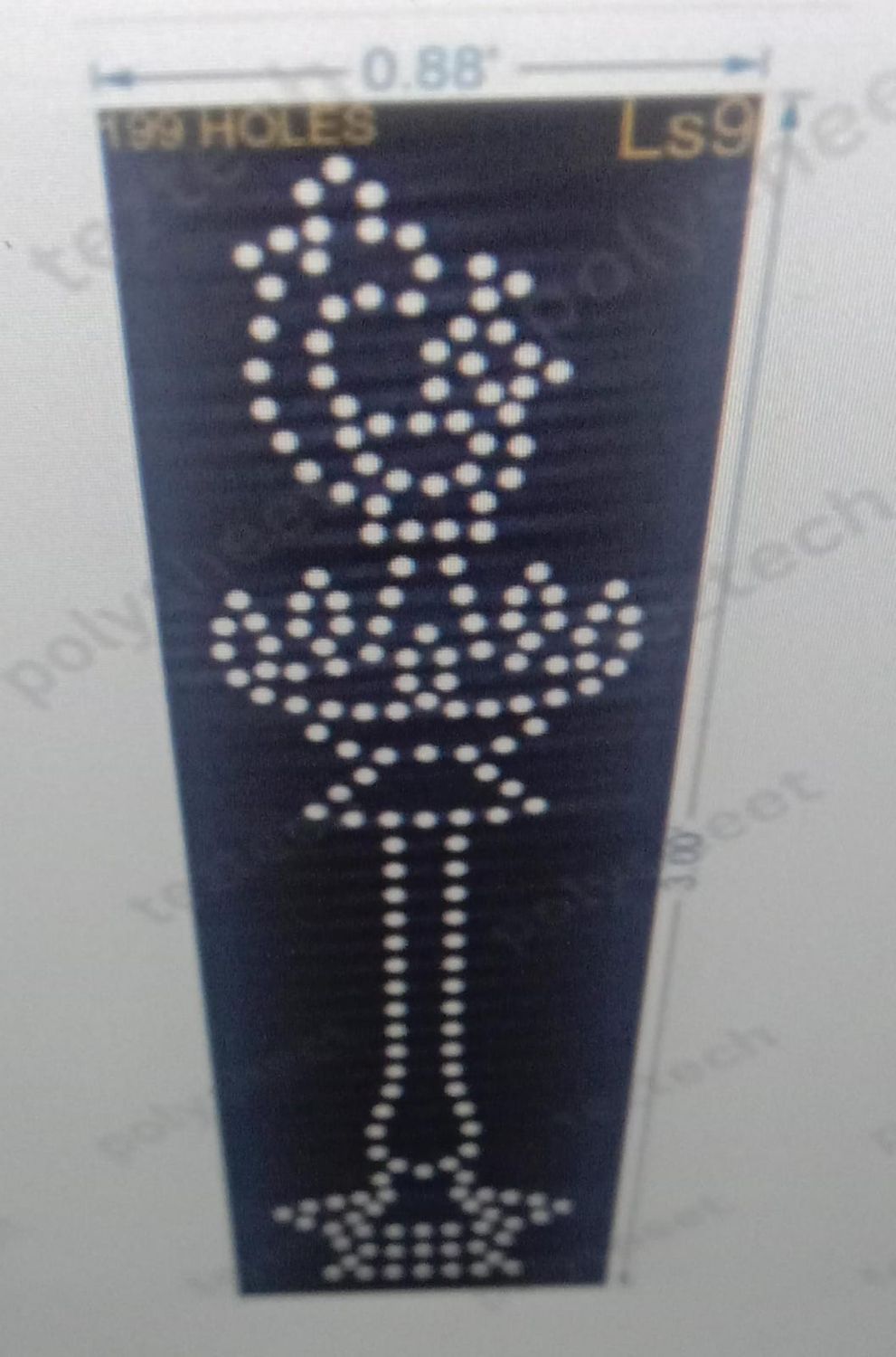LS9 LAMP STAND 3X0.88 FEET199 HOLES