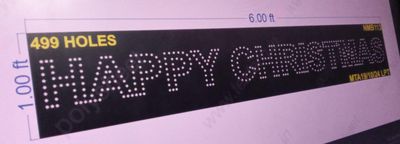 NMB113 HAPPY CHRISTMASNAME BOARD  1X6 FEET 499 HOLES