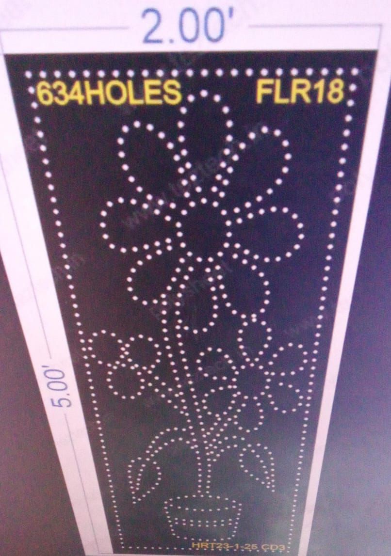 FLR18  FLOWER  5X2  FEET 634  HOLES
