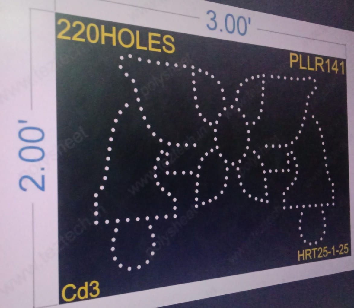 PLLR141 PILLAR 1 PART 2X3 FEET 220 HOLES