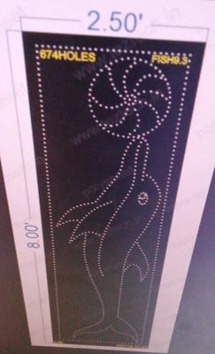 FISH9.3 FISH 8X2.5  FEET 674 HOLES