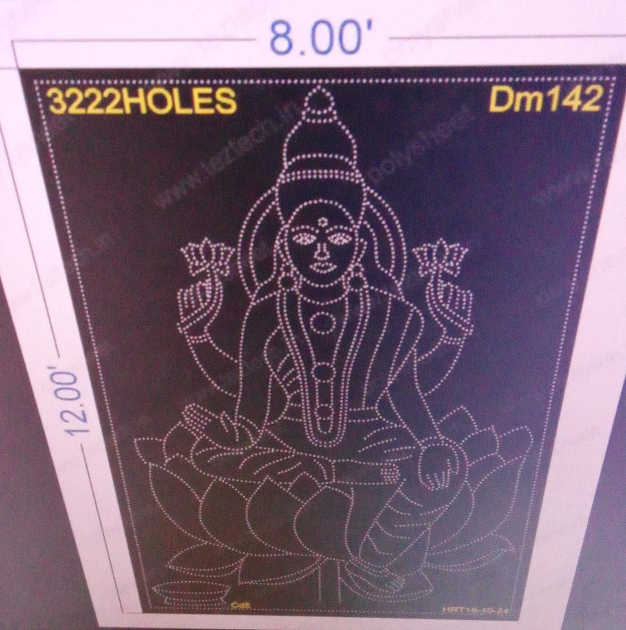 DM142 DEVI MATA 8X12 FEET  3222 HOLES