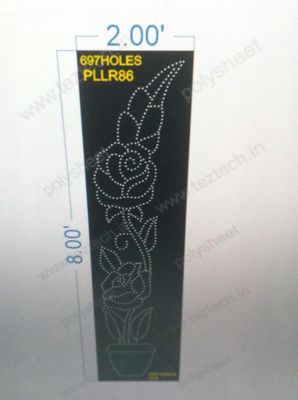 PLLR86 ROSE LEAF POT PILLAR 1 PART 2X4 FEET 697 HOLES