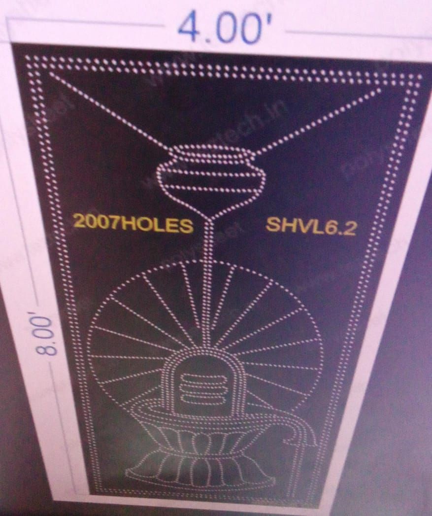 SHVL6.2   SHIVLING  8X4 FEET 2007 HOLES