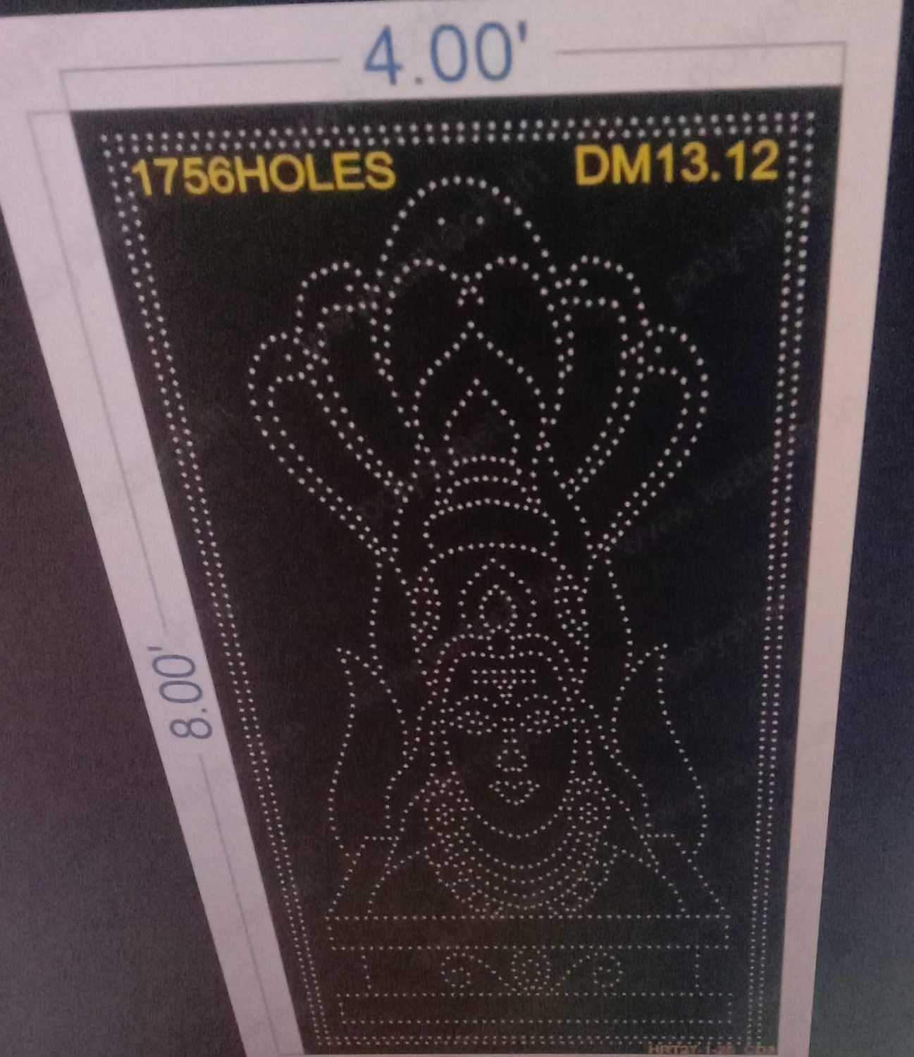 DM13.12  AGNI MATA 4X8 FEET 1756 HOLES
