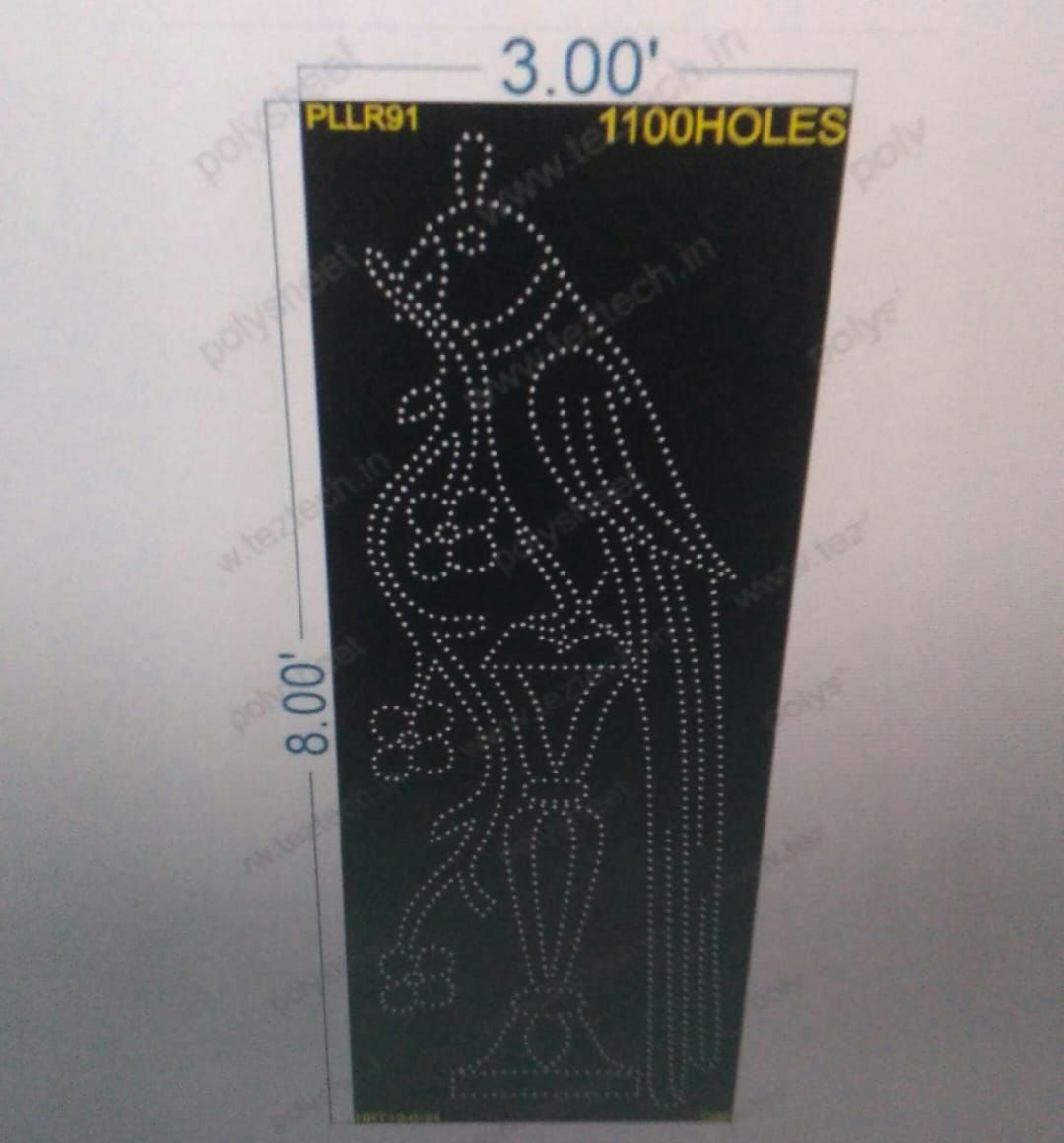 PLLR91  PILLER 3X8 FEET 1100 HOLES