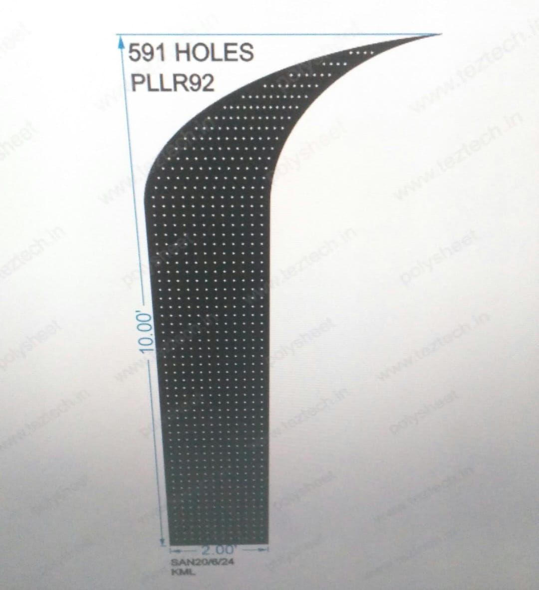 PLLR92  PILLER 2X10 FEET 591 HOLES