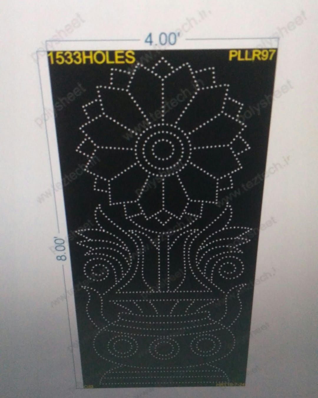 PLLR97 PILLER 8X4 FEET 1533 HOLES