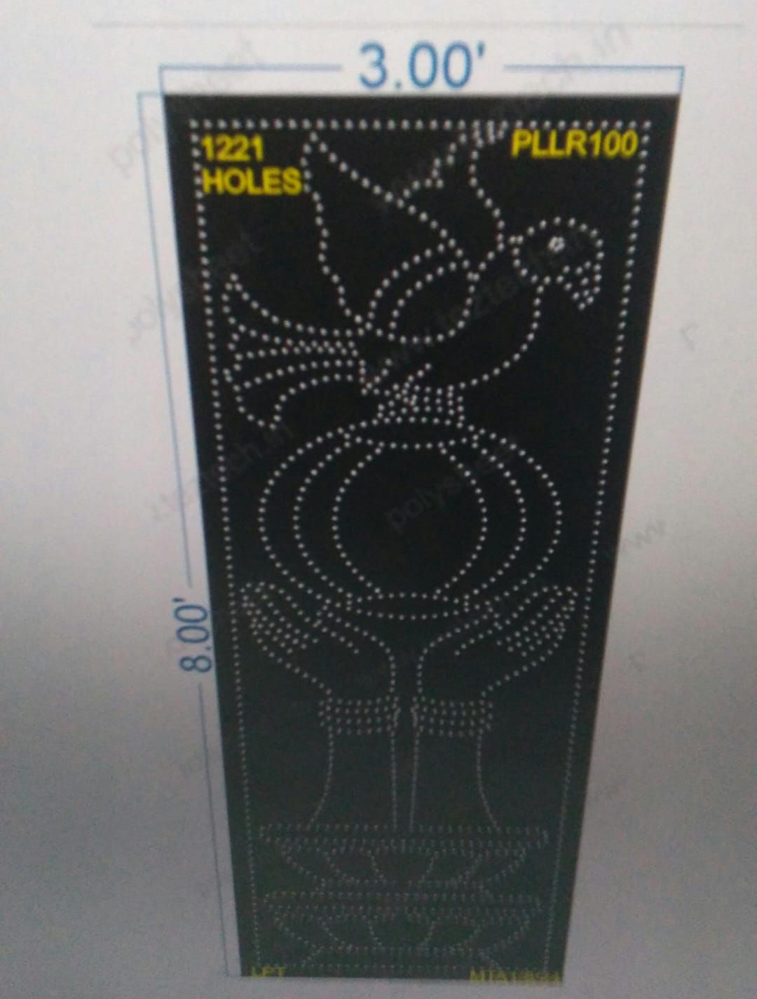 PLLR100 PILLAR 8X3 FEET 1221 HOLES