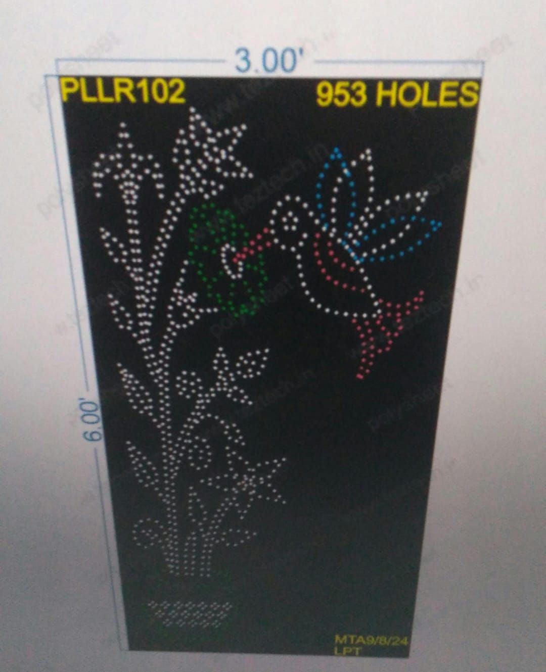 PLLR102 PILLAR 6X3 FEET 953 HOLES