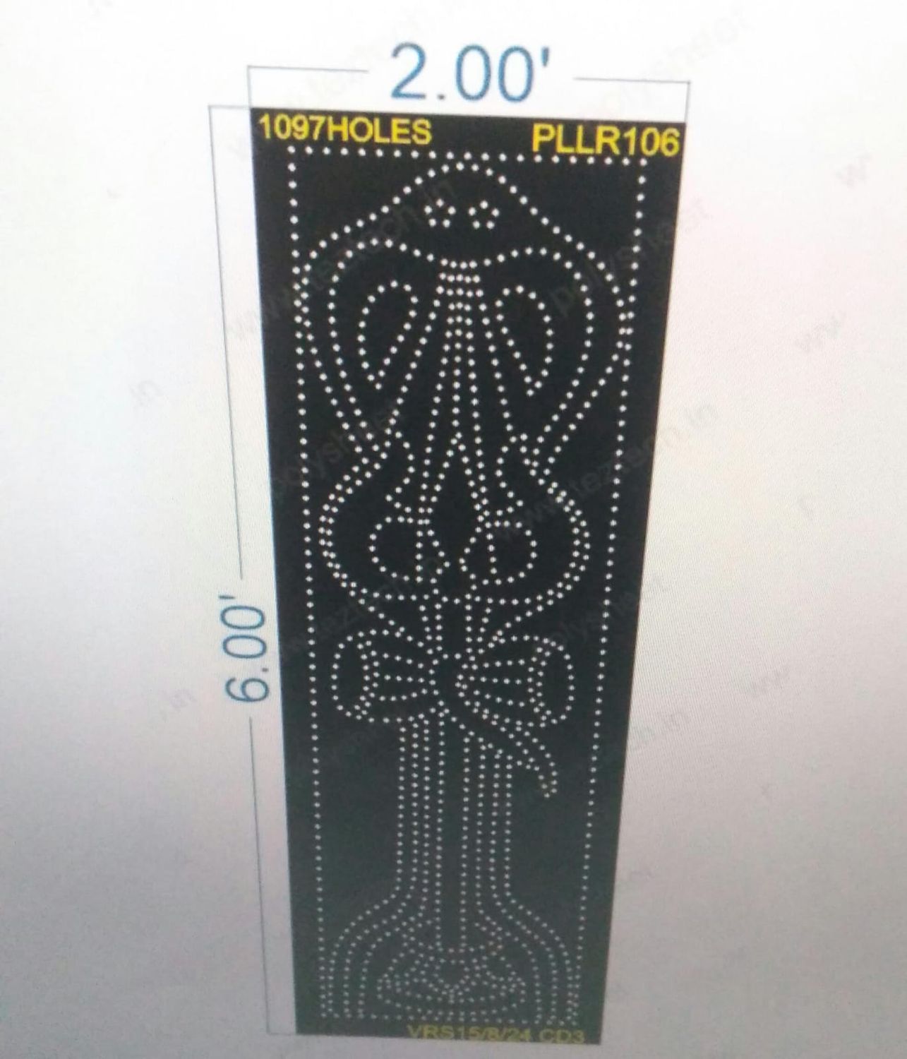 PLLR106 PILLAR 6X2 FEET 1097 HOLES