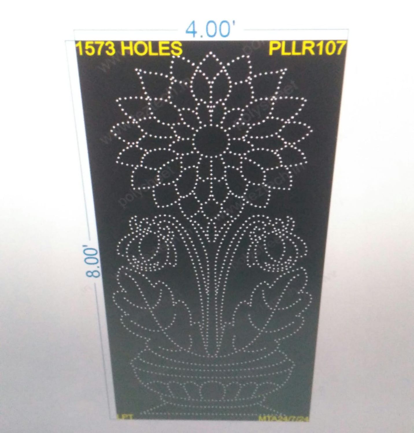 PLLR107 PELLAR 8X4 FEET 1573 HOLES