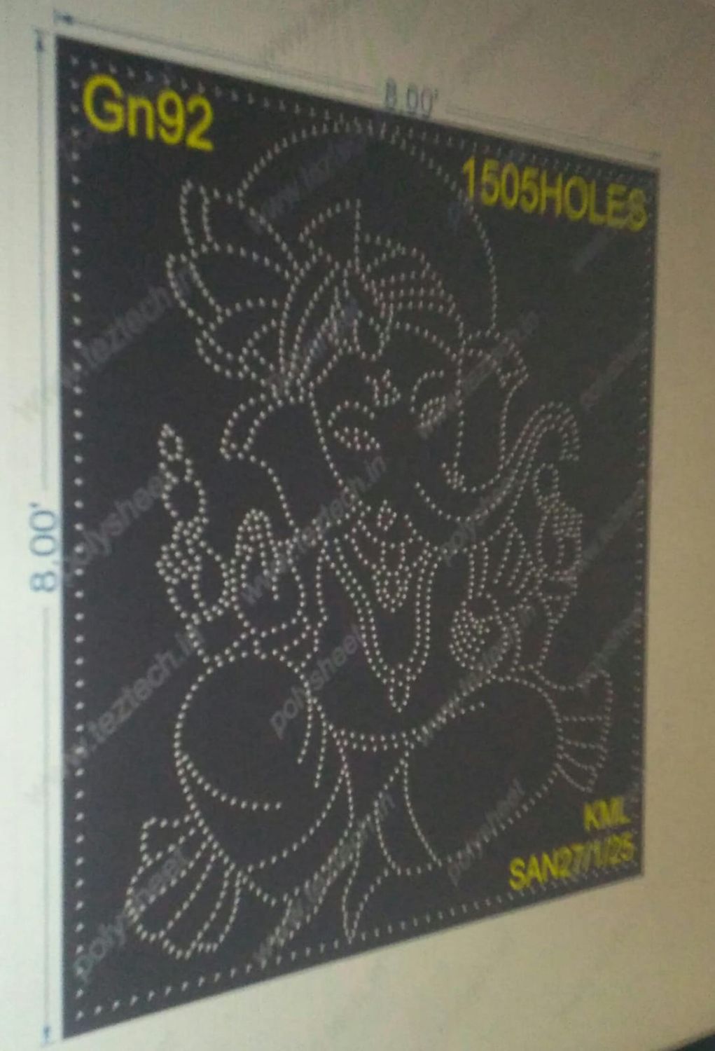 GN92 GANESHJI 2 PARTS 8X8 FEET 1505 HOLES