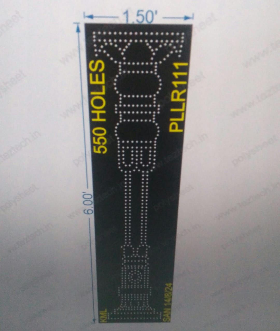 PLLR111 PILLAR 6X1.5 FEET 550 HOLES