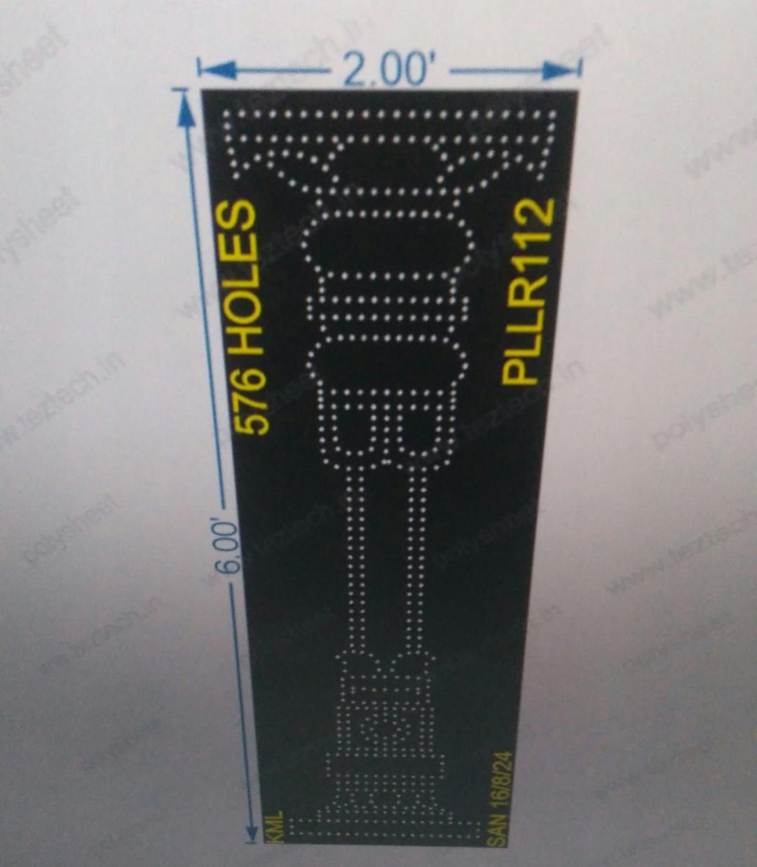 PLLR112 PILLAR 6X2 FEET 576 HOLES