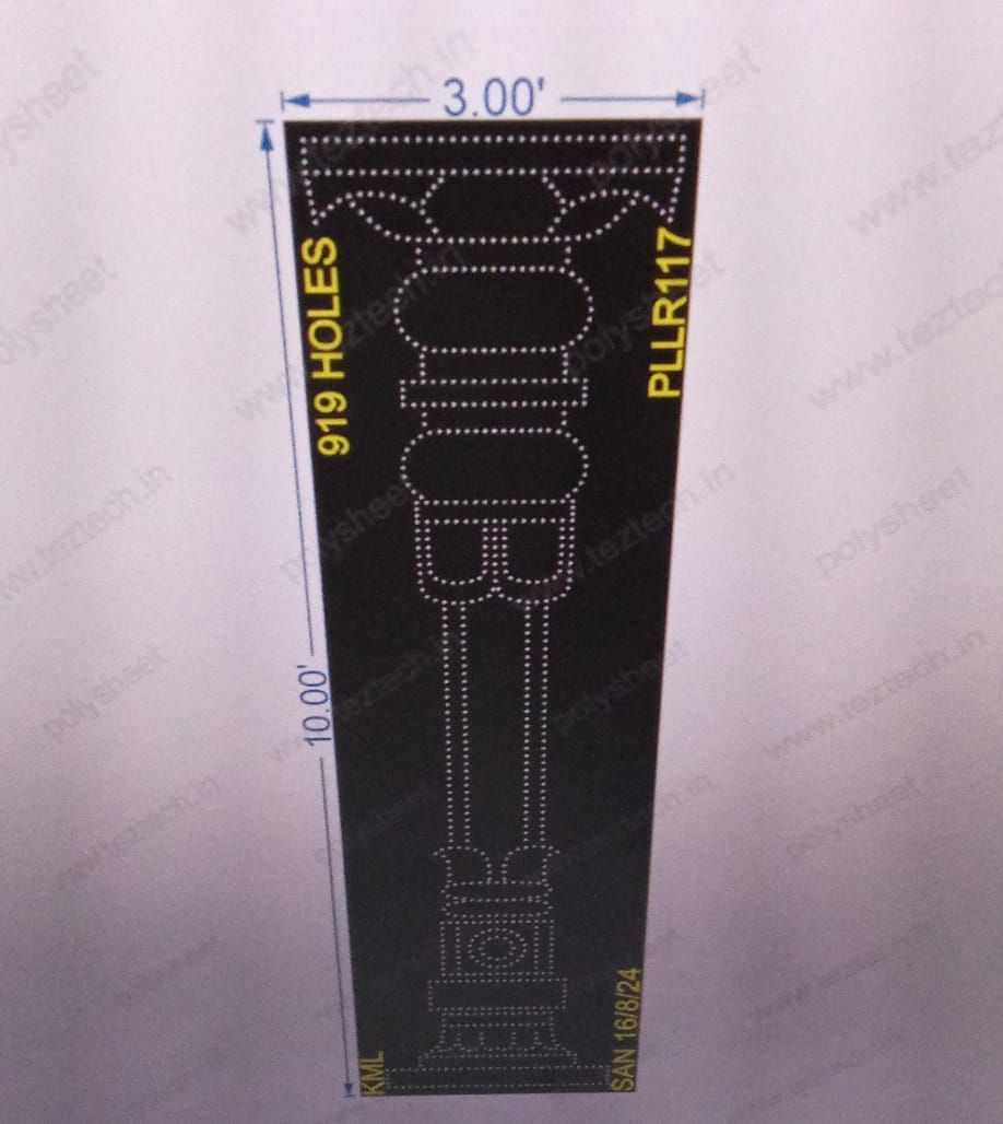 PLLR117 PILLAR 10X3 FEET 919 HOLES