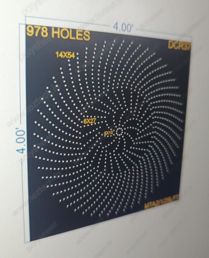 DCR37 DESIGNER CRICLE 1 PART 4X4 FEET 978 HOLES