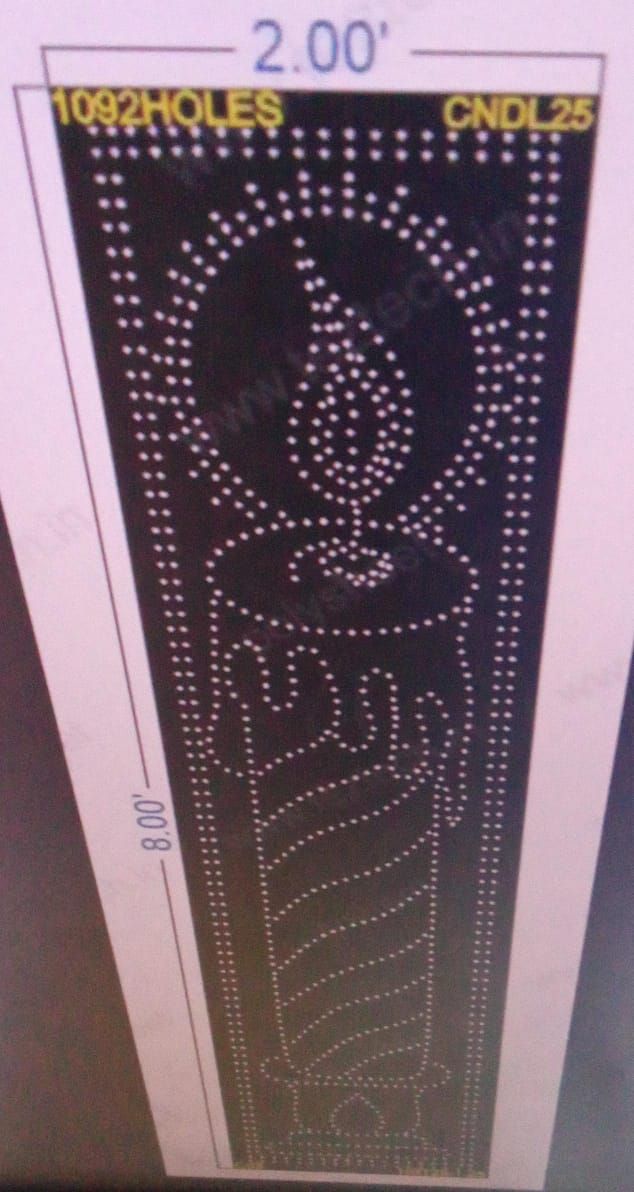 CNDL25 CANDLE 8X2  FEET 1092 HOLES