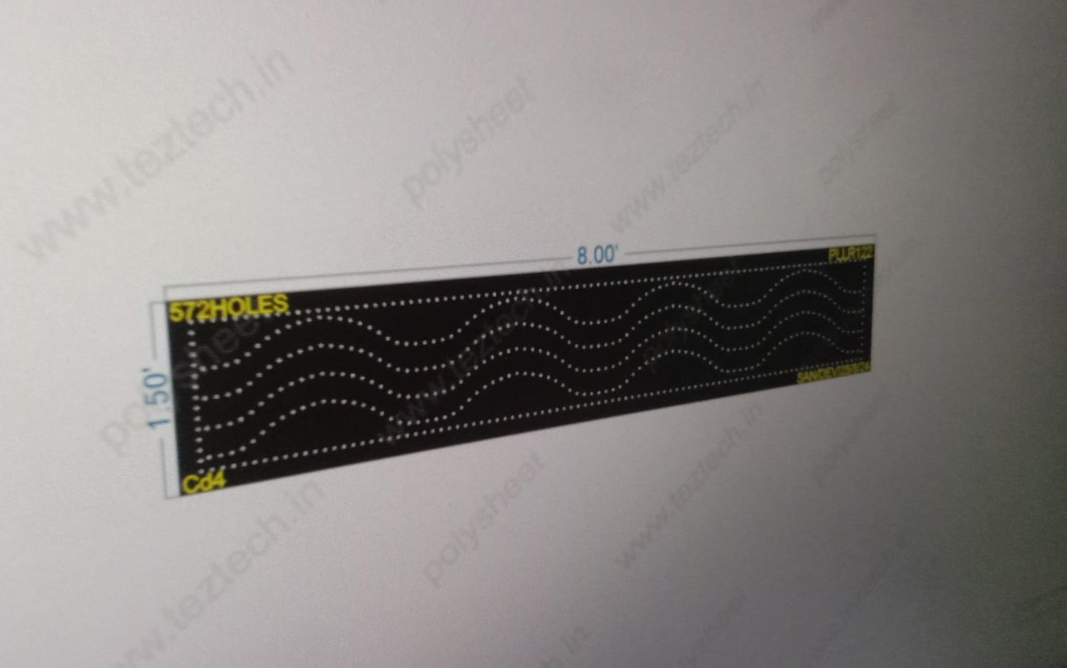 PLLR122 PILLAR 11.5X8 FEET 572 HOLES