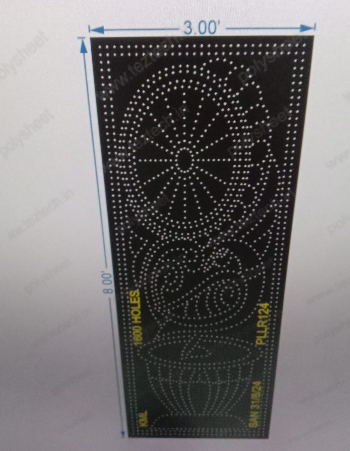 PLLR124 PILLAR 8X3 FEET 1600 HOLES