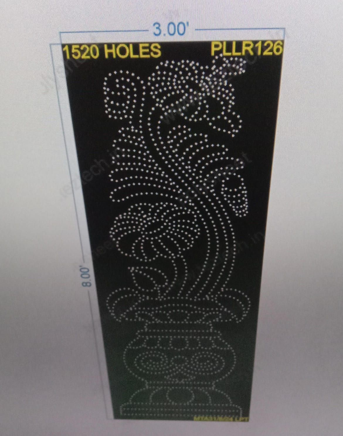 PLLR126 PILLAR 8X3 FEET 1520 HOLES