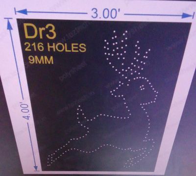DR3  DEER  4X3 FT 216 HOLES