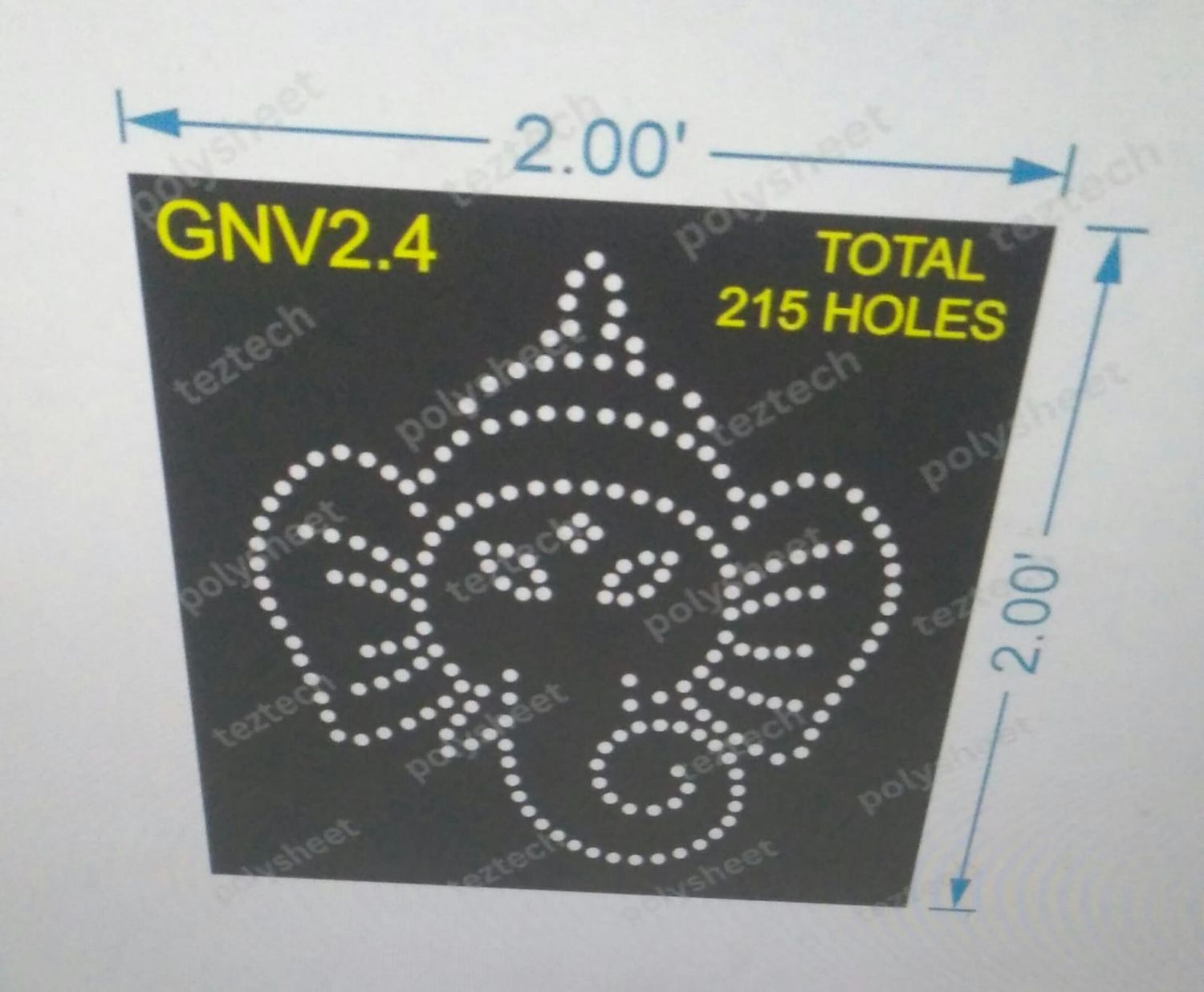 GN2.4 GANPATIJI 1 PART 2X2 FEET 215 HOLES