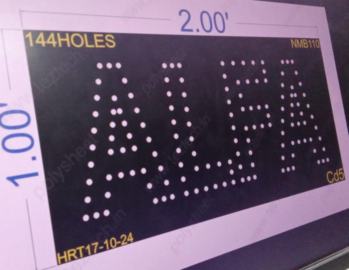 NMB110 NAME BOARD 1X2 FEET 144 HOLES