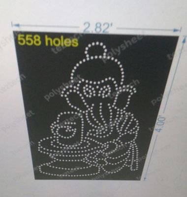 GN7 GANESHJI WITH SHIVLING  2.82X4 FEET  558 HOLES