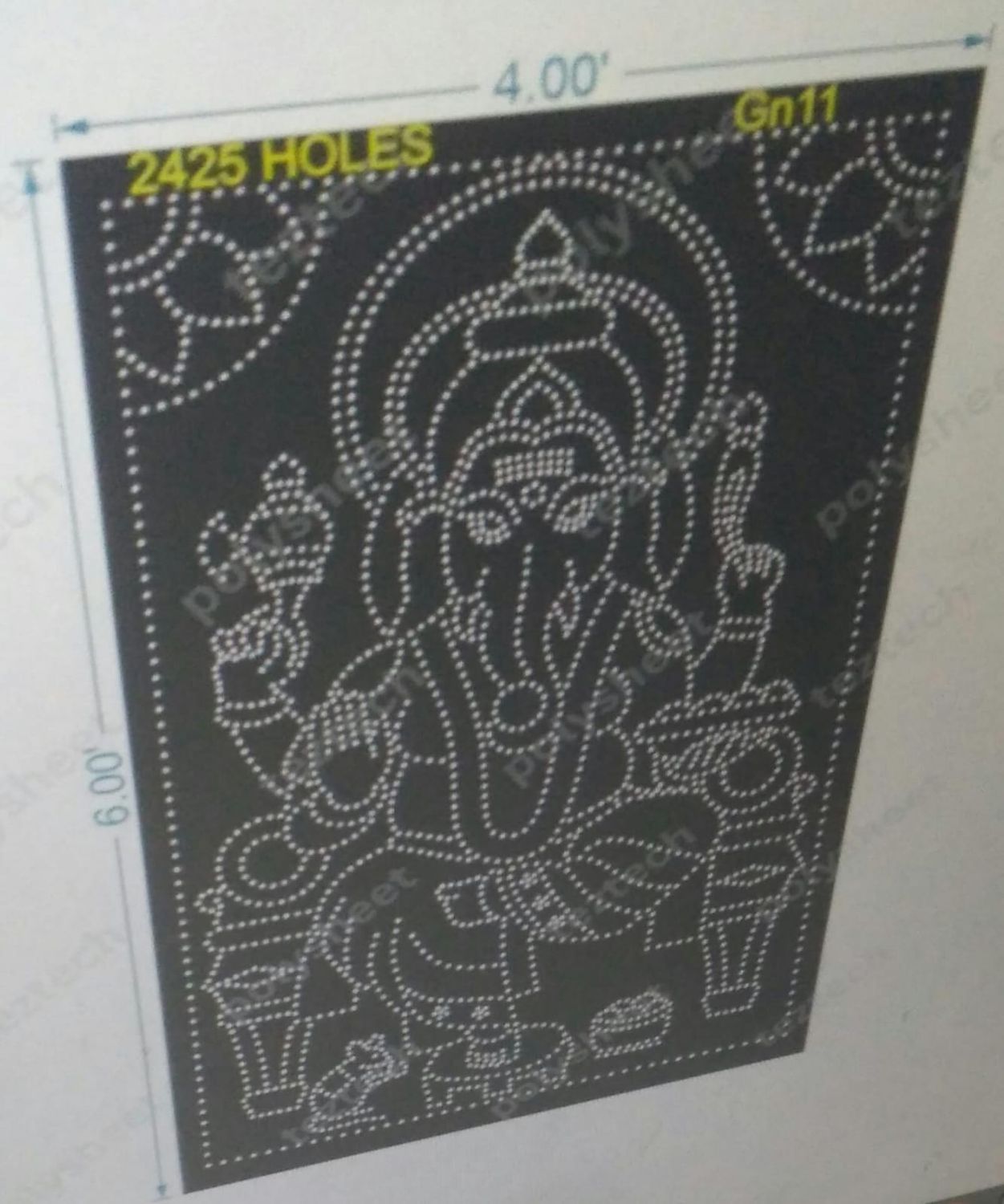 GN11  GANPATI  6X4 FEET  2425 HOLES