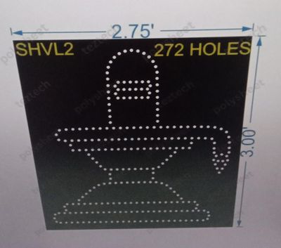 SHVL2 SHIVLING2 3X2.75 FEET 272 HOLES