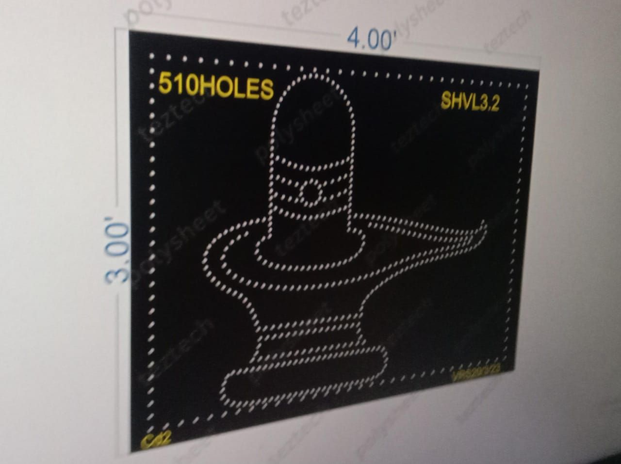 SHVL3.2 SHIVLING 3X4 FEET 510 HOLES