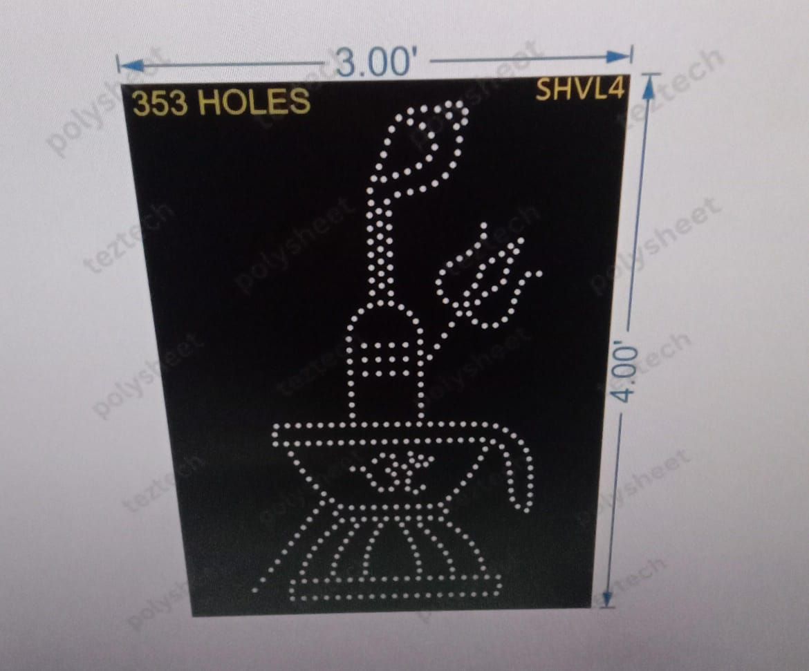 SHVL4 SHIVLING WITH SHANKH  4X3 FEET  353 HOLES